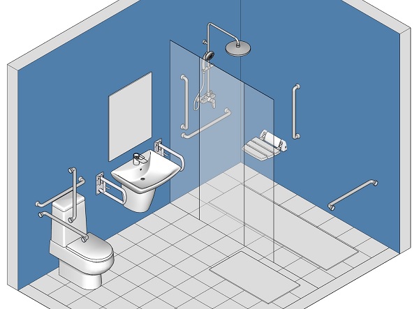 thiết kế nhà vệ sinh cho người già 